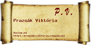 Prazsák Viktória névjegykártya